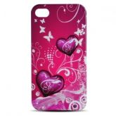Capa Protetora Corações Rosas para iPhone