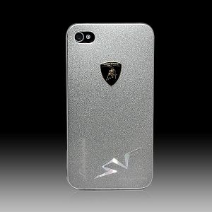 Capa Protetora Prata Metálica Lamborghini para iPhone