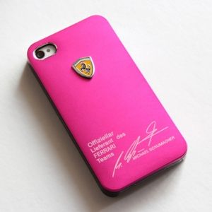 Capa Protetora Metálica Rosa Ferrari para iPhone