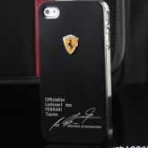 Capa Protetora Metálica Preta Ferrari para iPhone