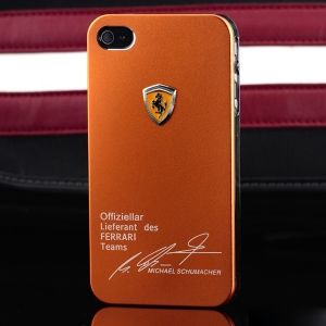 Capa Protetora Metálica Laranja Ferrari para iPhone